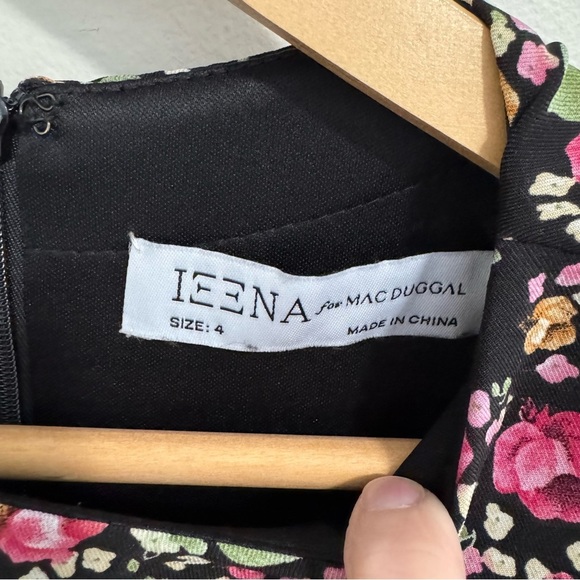 IEENA For Mac Duggal Floral Print Long Sleeve Dress - Picture 7 of 9